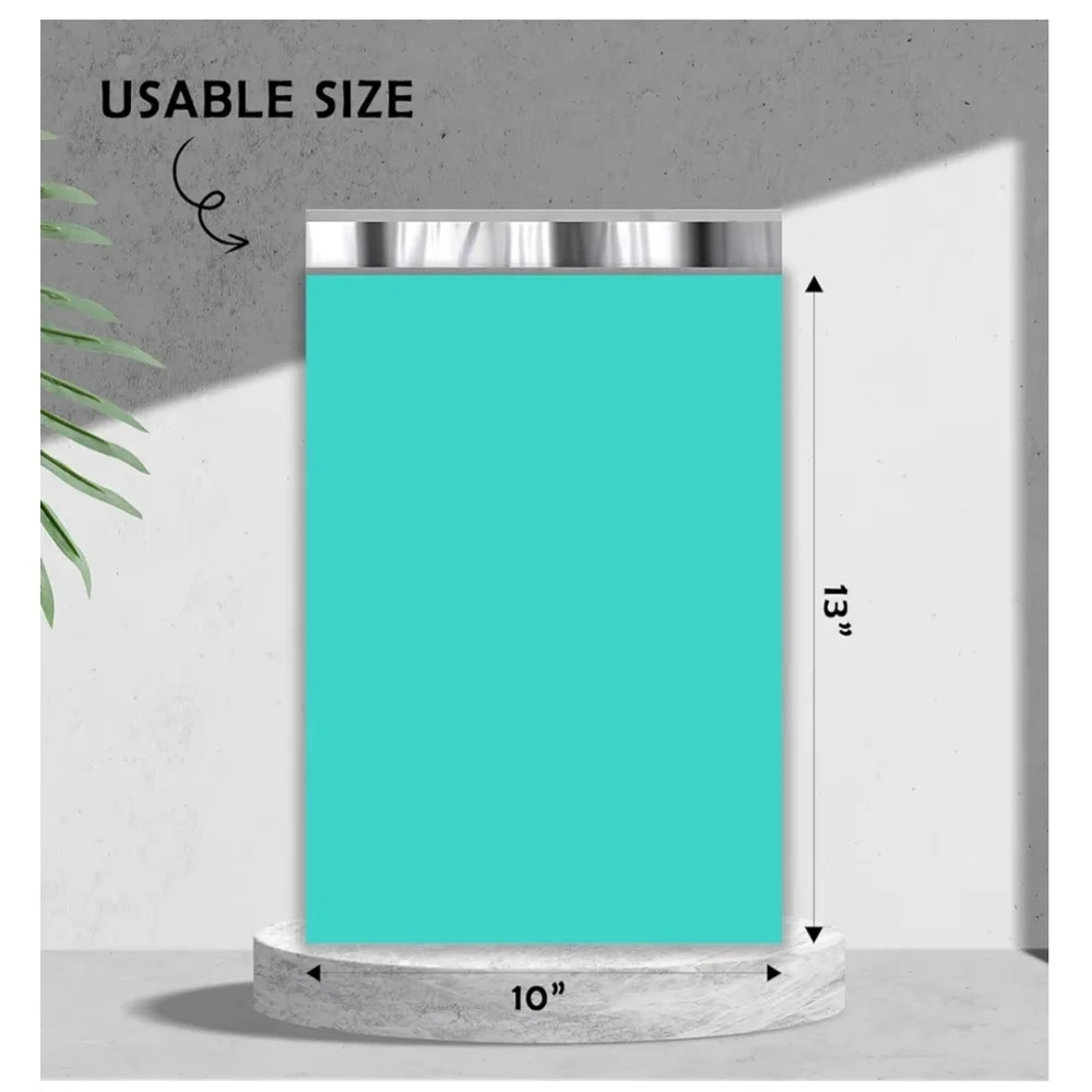 10 x 13 Turquoise Teal Polymailers - 20 Pack Self Seal Waterproof Shipping Bags